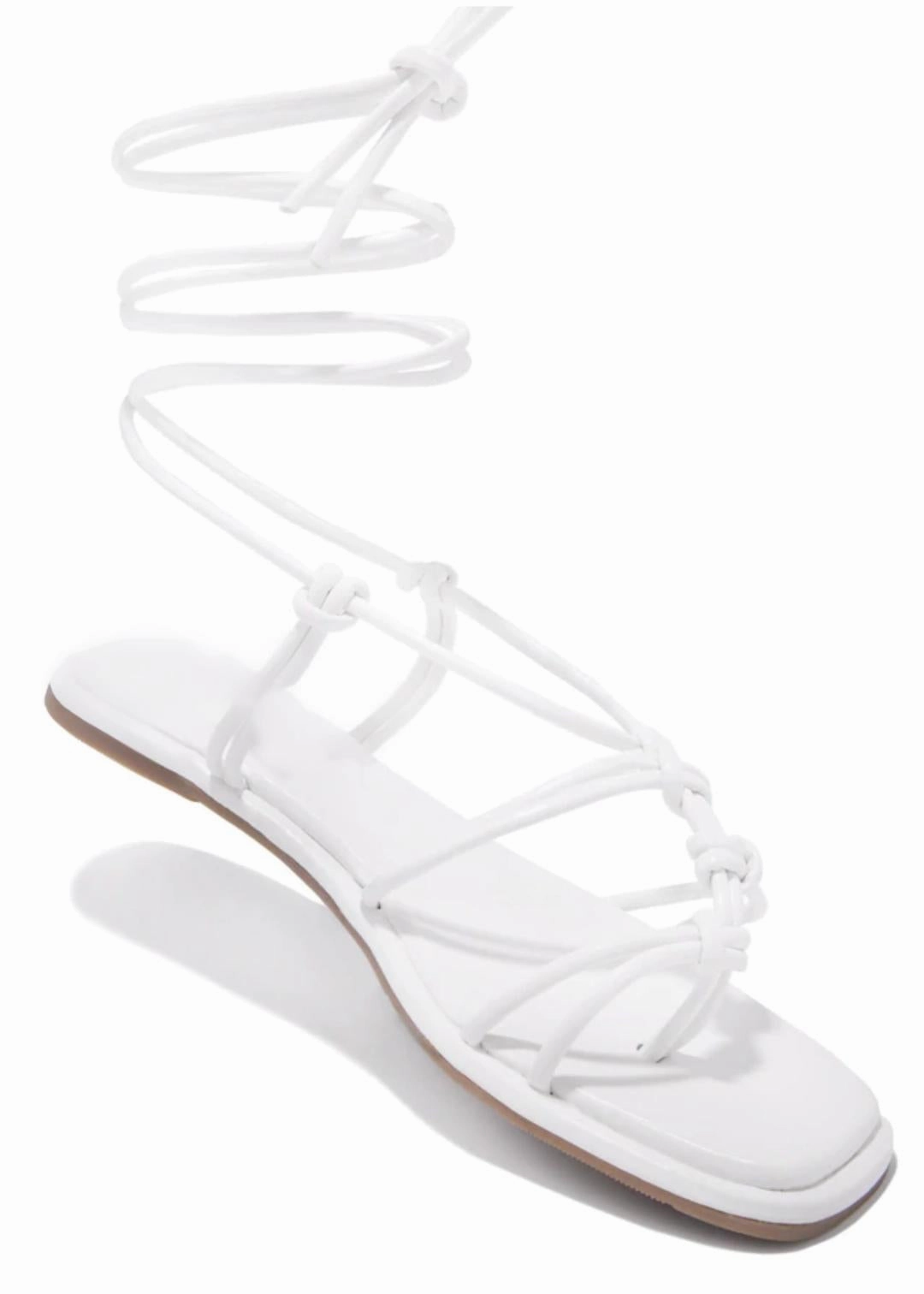 Nakia Sandals- White