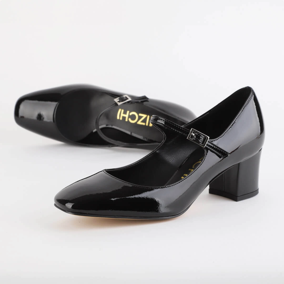 NANCY - patent mary jane pumps