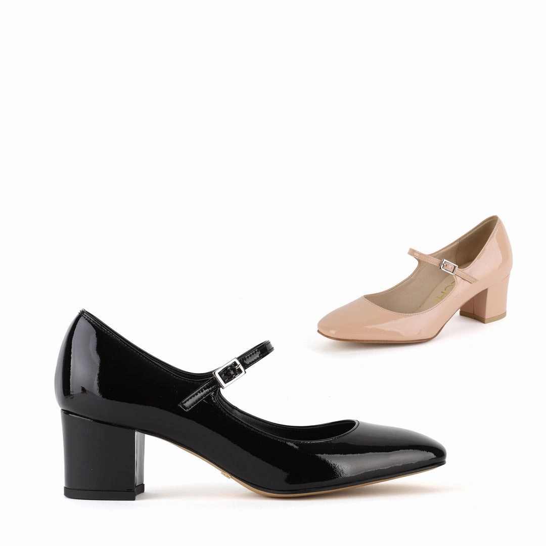 NANCY - patent mary jane pumps