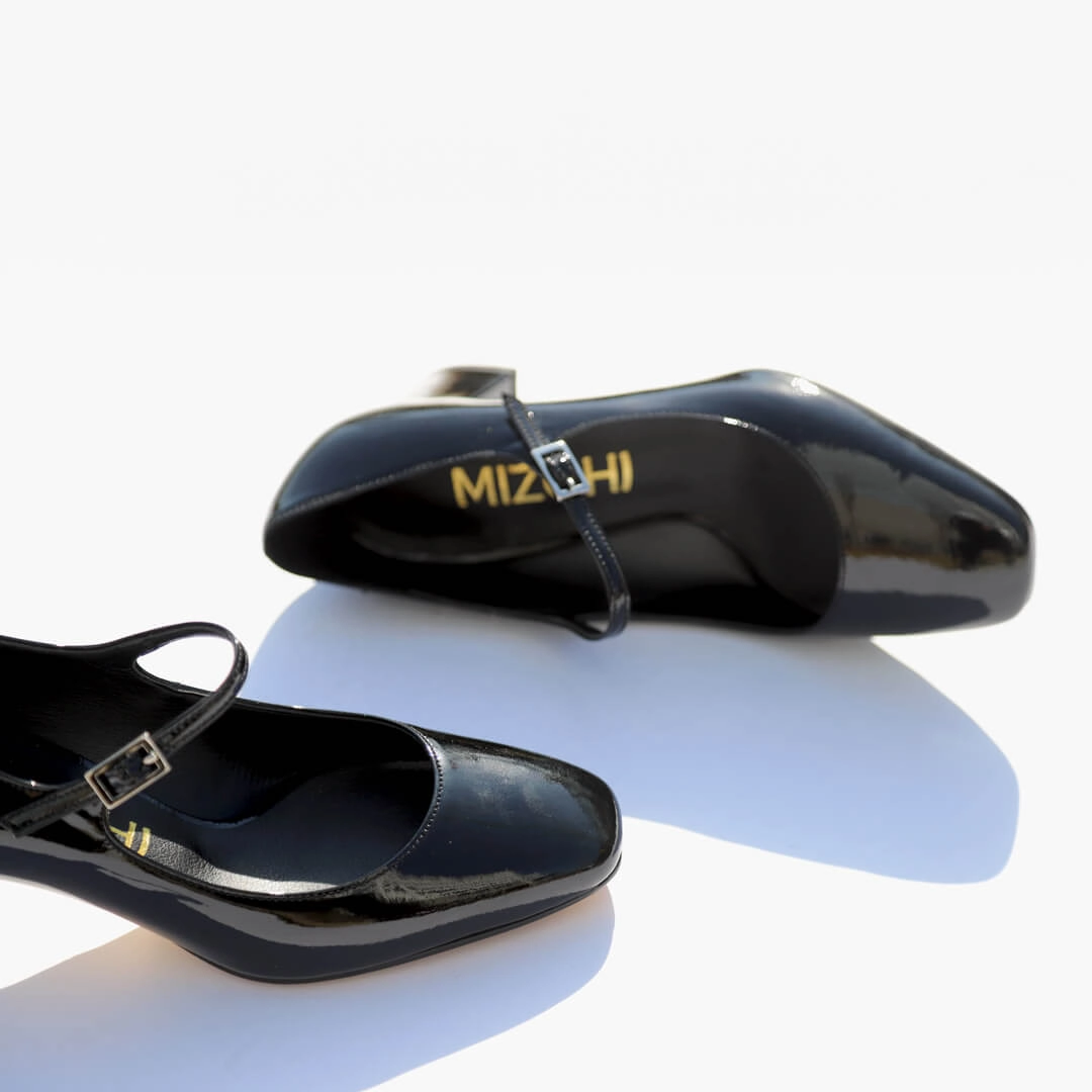 NANCY - patent mary jane pumps