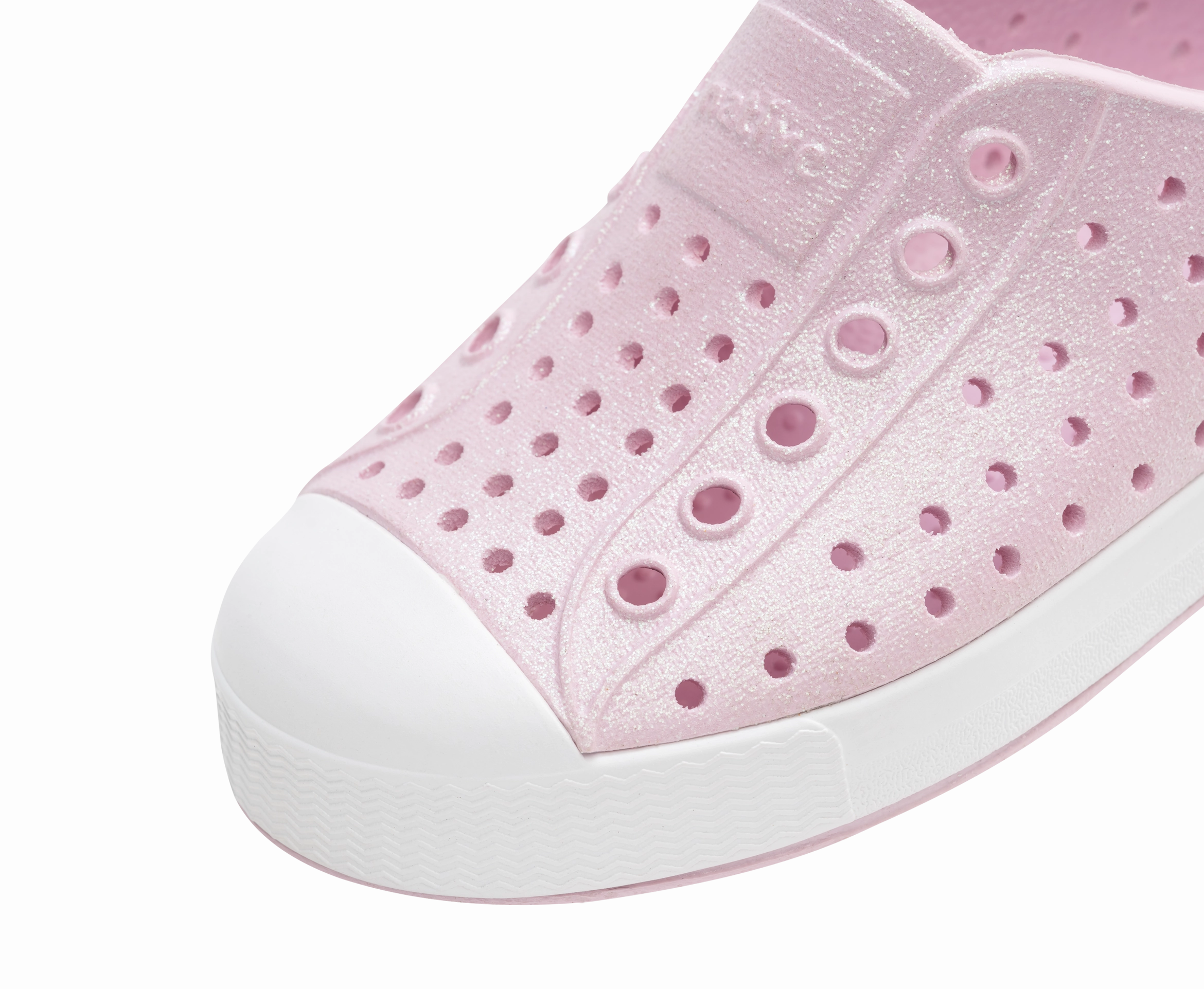 Native Shoes Barely Pink/Shell White Children's Jefferson Bio-Bling Shoe