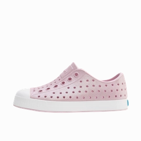 Native Shoes Barely Pink/Shell White Children's Jefferson Bio-Bling Shoe
