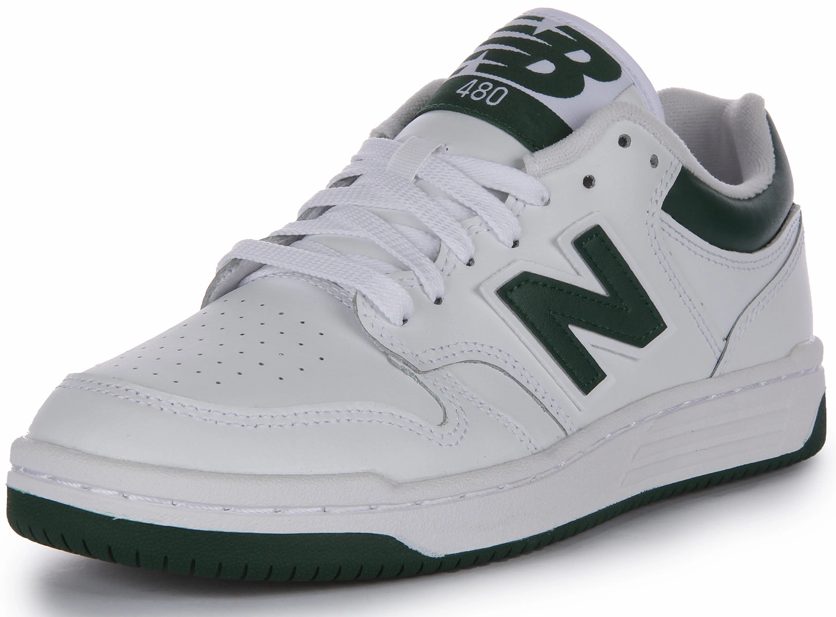 New Balance BB 480 LNG In White Green