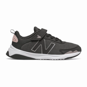 New Balance Black Dynasoft 545 Bungee Lace With Strap Childrens Sneaker