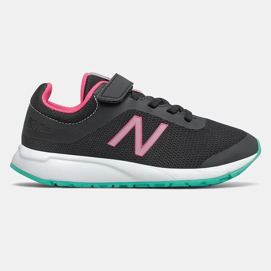 New Balance Black/Pink Lemonade/Summer Jade 455v2 Childrens Sneaker