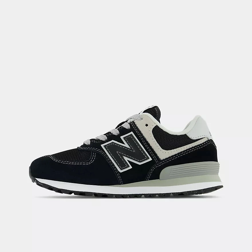 New Balance Black/White 574 Core Childrens Sneaker
