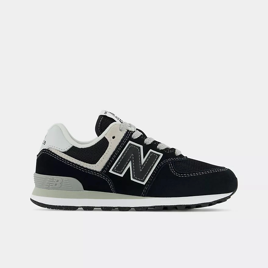 New Balance Black/White 574 Core Childrens Sneaker