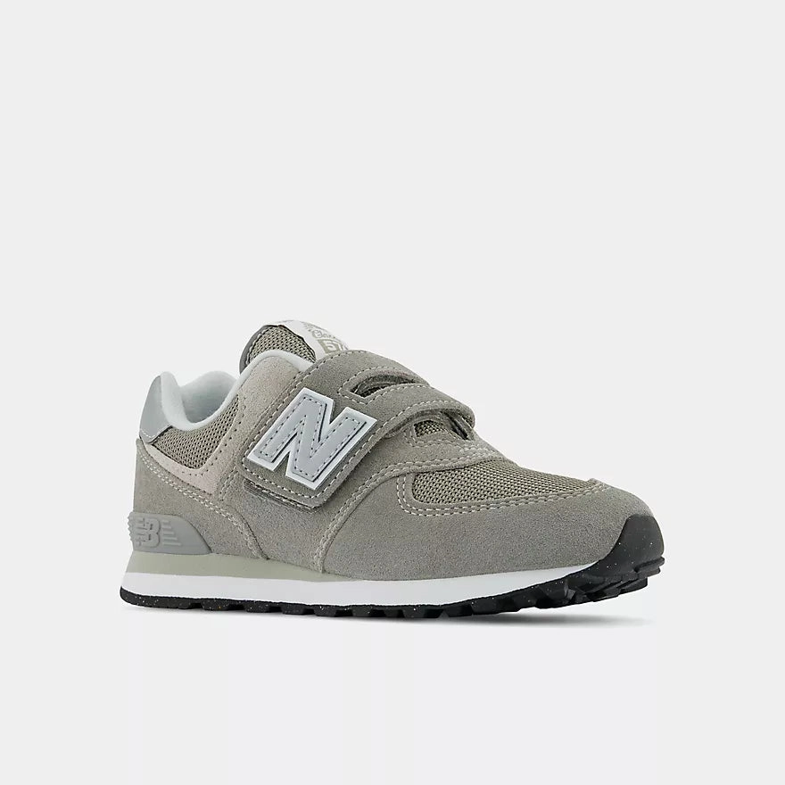 New Balance Grey 574 Core Hook & Loop Childrens Sneaker