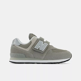 New Balance Grey 574 Core Hook & Loop Childrens Sneaker
