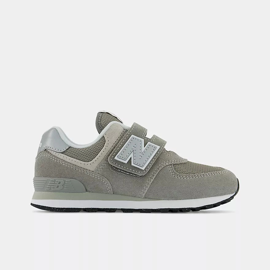 New Balance Grey 574 Core Hook & Loop Childrens Sneaker