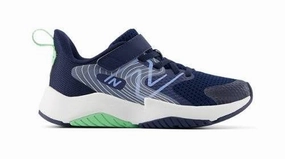 New Balance Navy Rave Run v2 Bungee Lace Childrens Sneaker