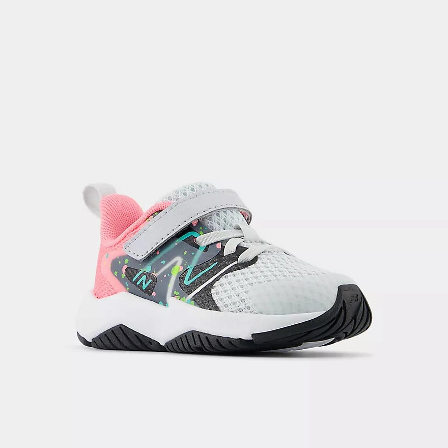 New Balance Quartz Grey/Pink Rave Run v2 Toddler Sneaker