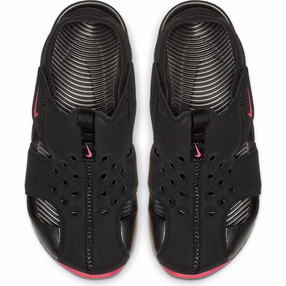 Nike Black/Racer Pink Sunray Protect Children's Sandal