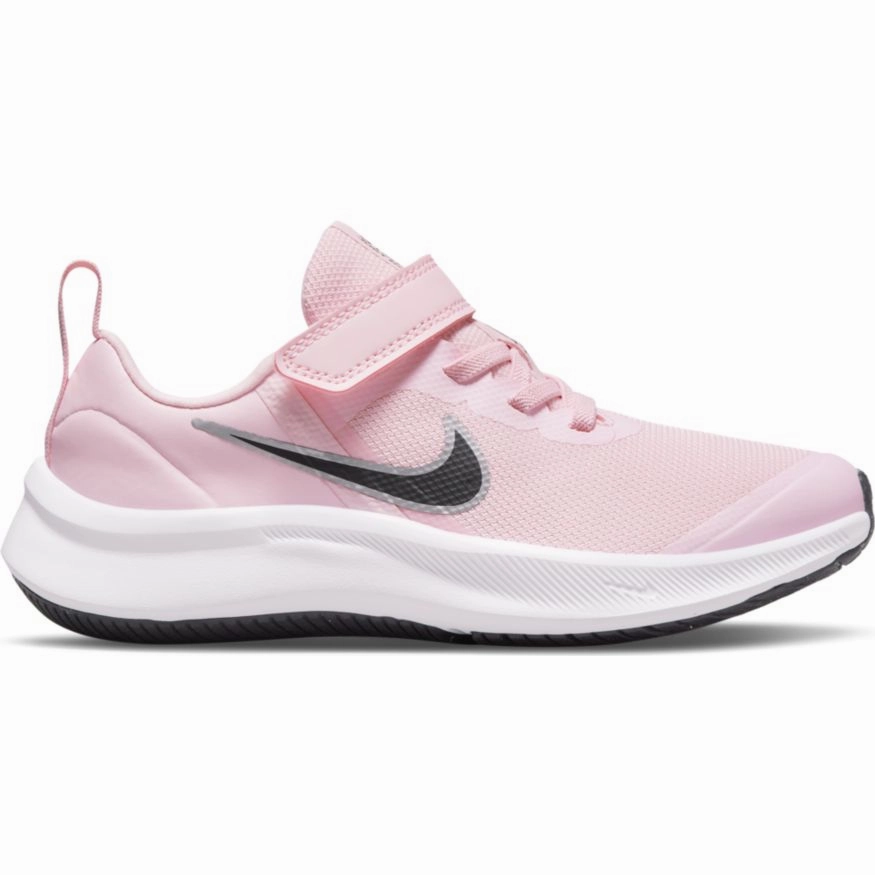 Nike Cave Pink Foam/Black Star Runner 3 Childrens Sneaker