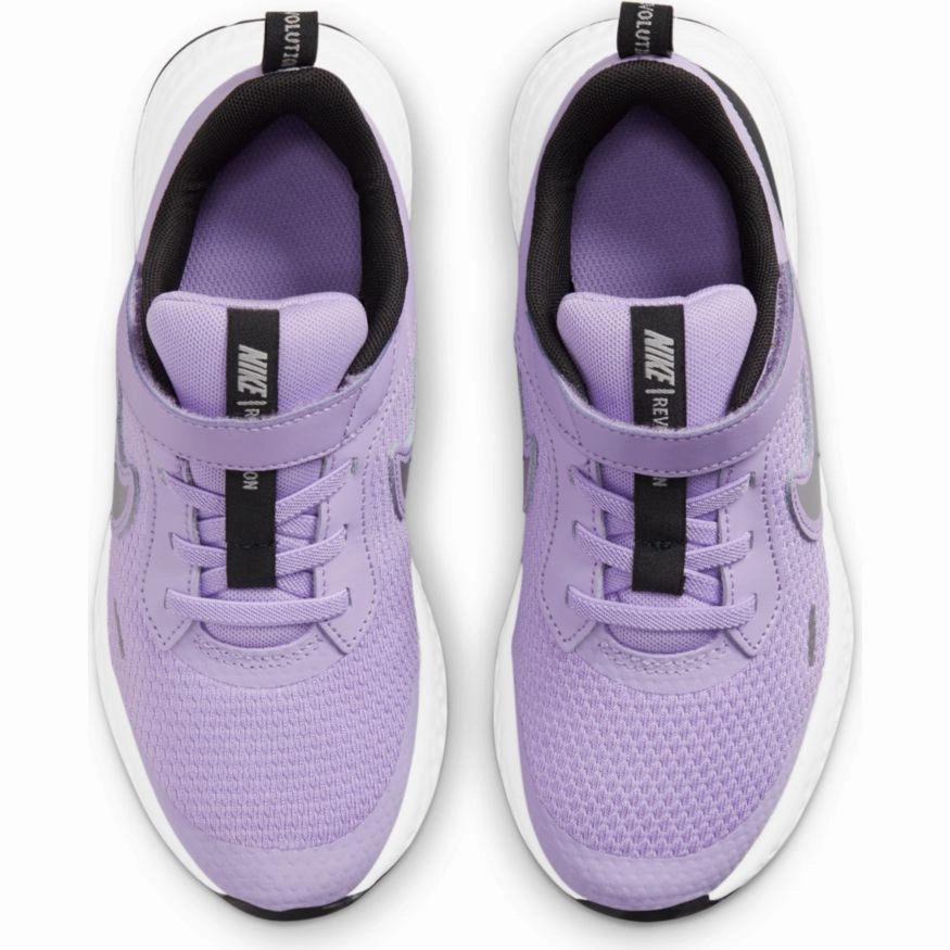 Nike Lilac/Metallic Silver Revolution 5 Childrens Sneaker
