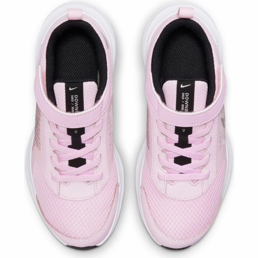 Nike Pink Foam/Metallic Silver Downshifter 11 Childrens Sneaker
