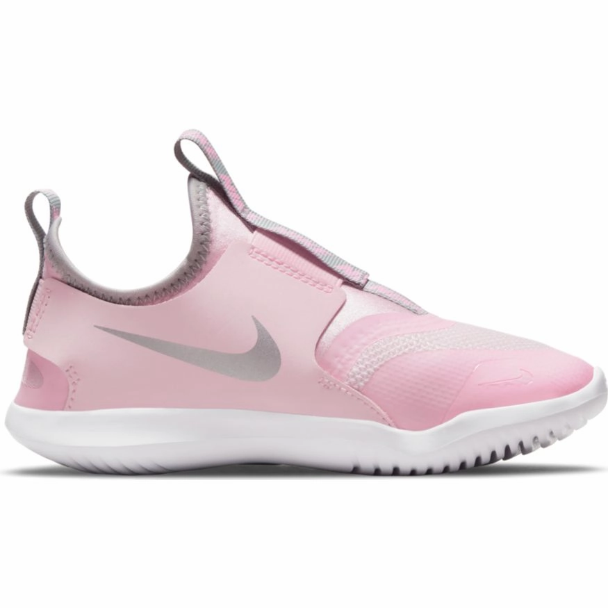 Nike Pink Foam/Metallic Silver Flex Runner Childrens Sneaker