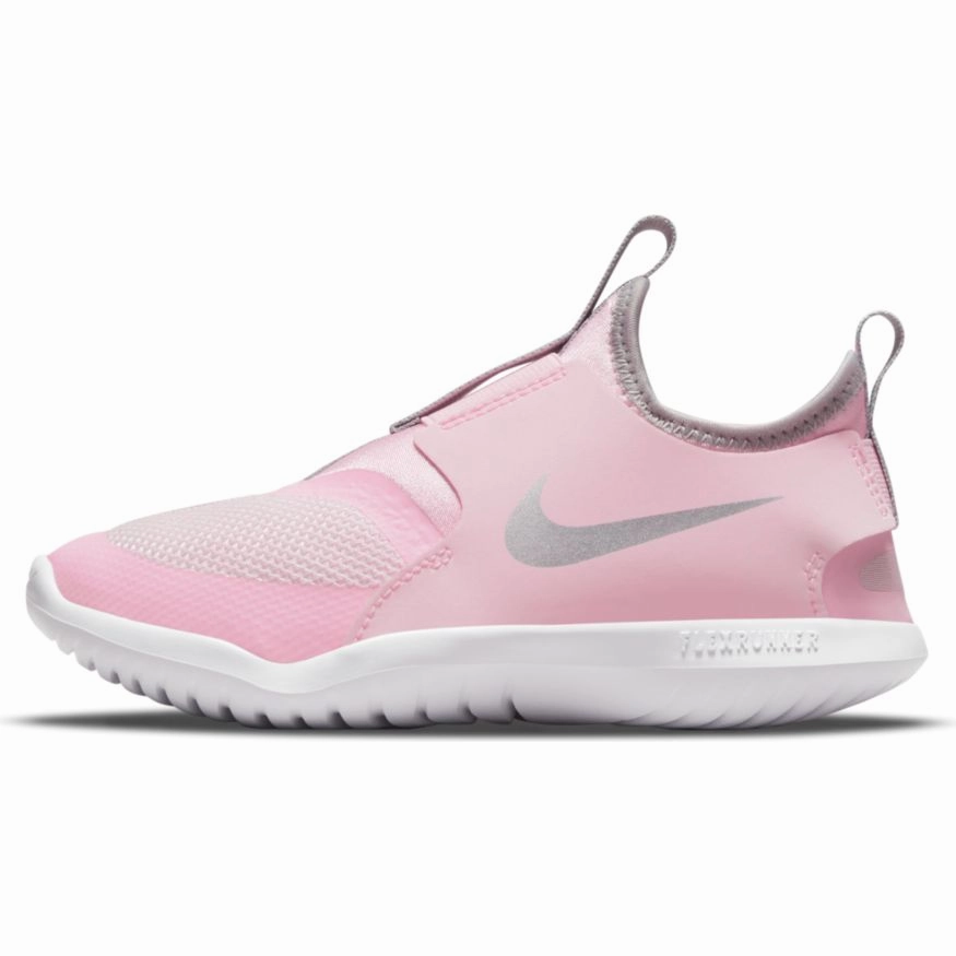 Nike Pink Foam/Metallic Silver Flex Runner Childrens Sneaker