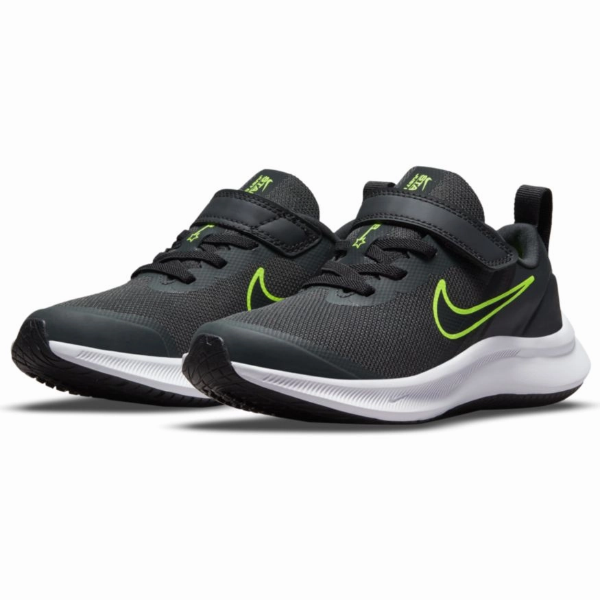 Nike Smoke Grey/Black Star Runner 3 Childrens Sneaker
