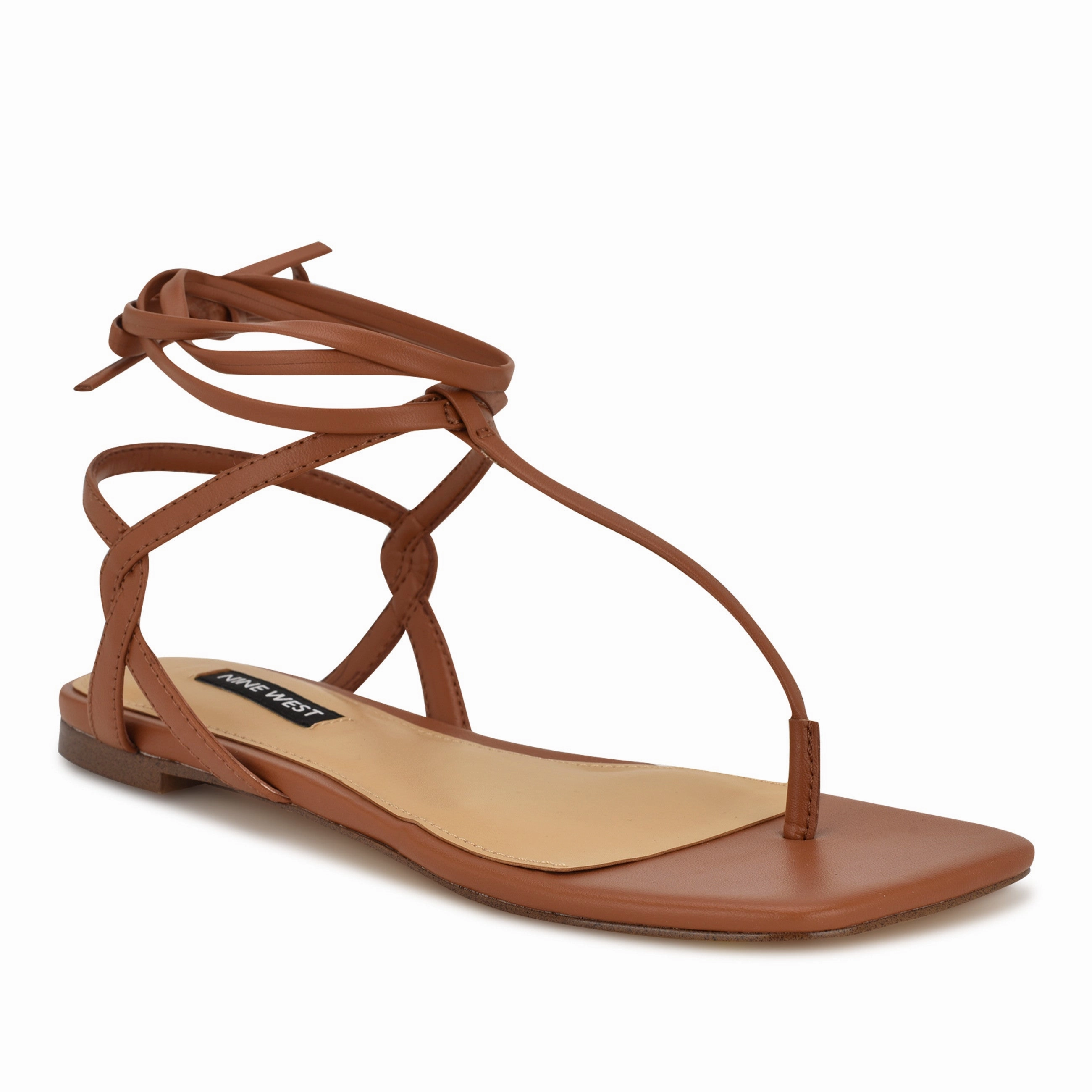 Norta Ankle Wrap Thong Sandals