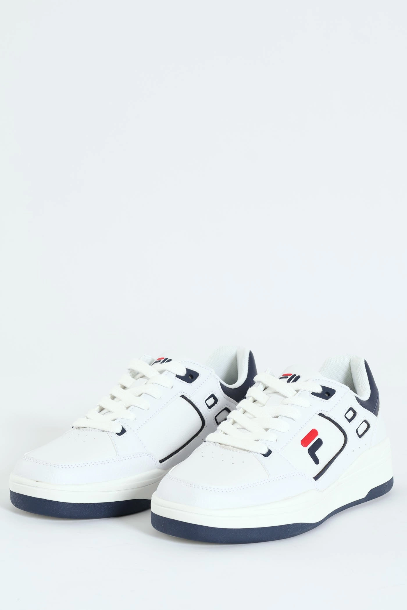 Owen Panel Block Lace Up Sneaker - White/Navy
