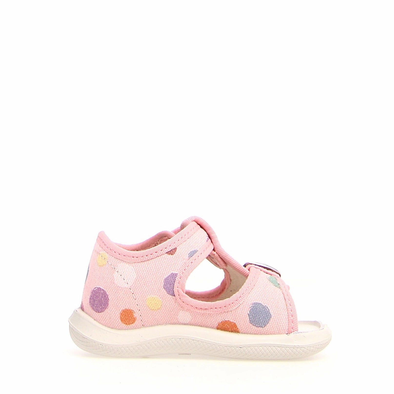 Paros - Polka Dot Pink Multi Canvas||Paros - Canvas rose  pois multicolores