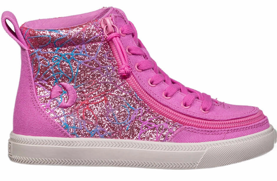 Pink Printed Canvas BILLY Classic Lace Highs