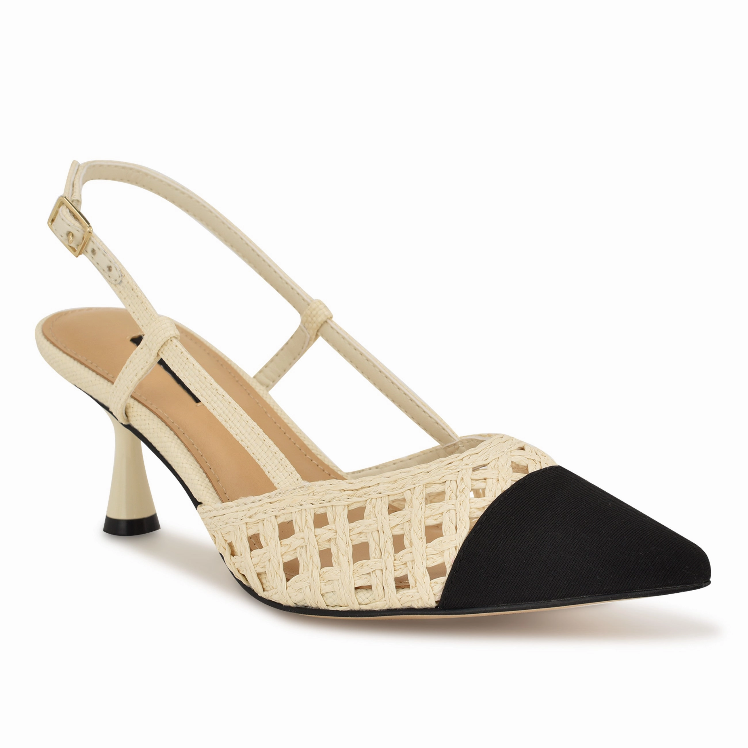 Railen Woven Cap Toe Slingbacks
