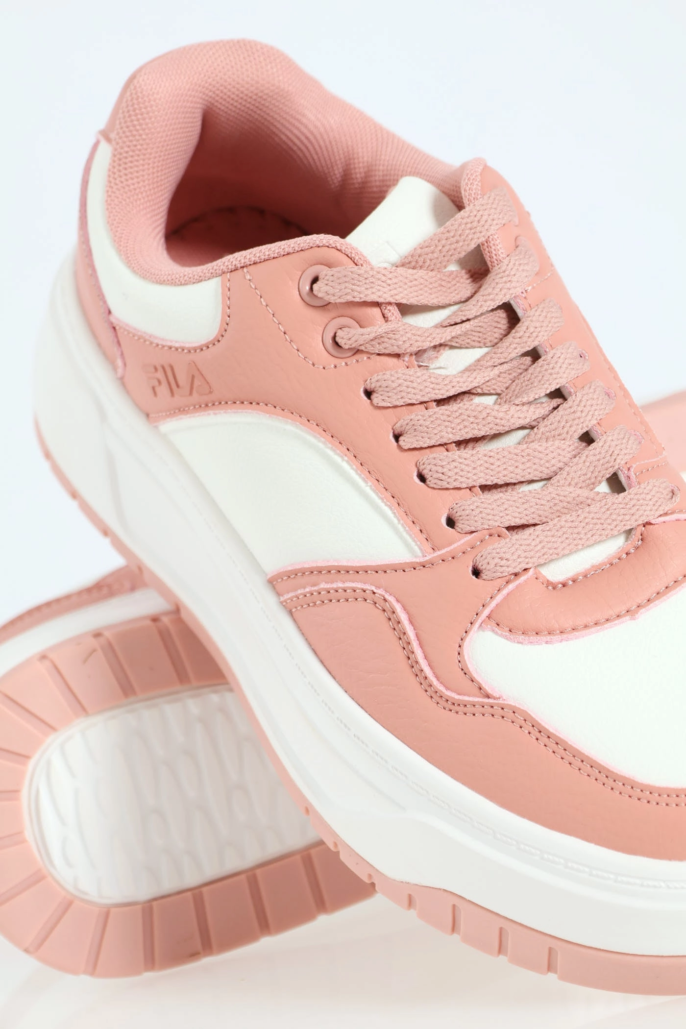 Reagan Platform Chunky Sneaker-White/Pink
