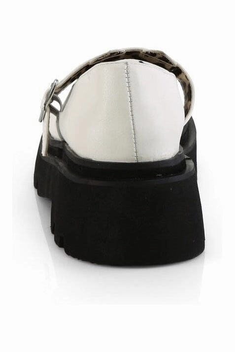 RENEGADE-56 White Vegan Leather Mary Janes
