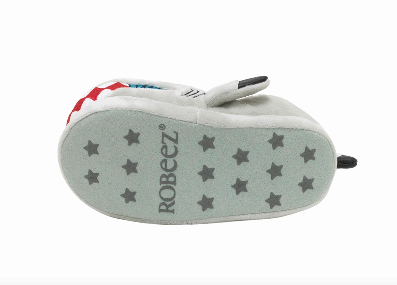 Robeez Black Tip Shark Light-up Slippers