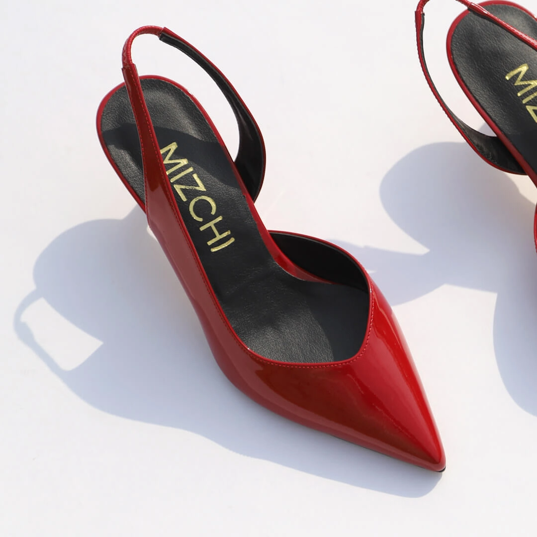 SANGRIA - red patent slingback