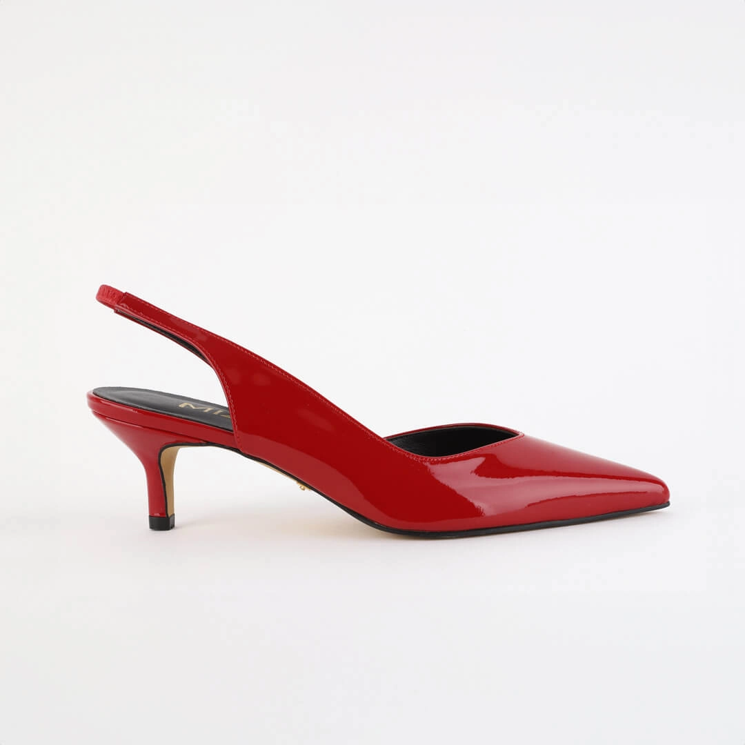 SANGRIA - red patent slingback