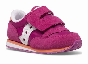 Saucony Baby Jazz Hook & Loop Sneaker Fuchsia / Coral / White Size 7.5M Toddler