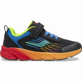 Saucony Black Multi Wind A/C Childrens Sneaker