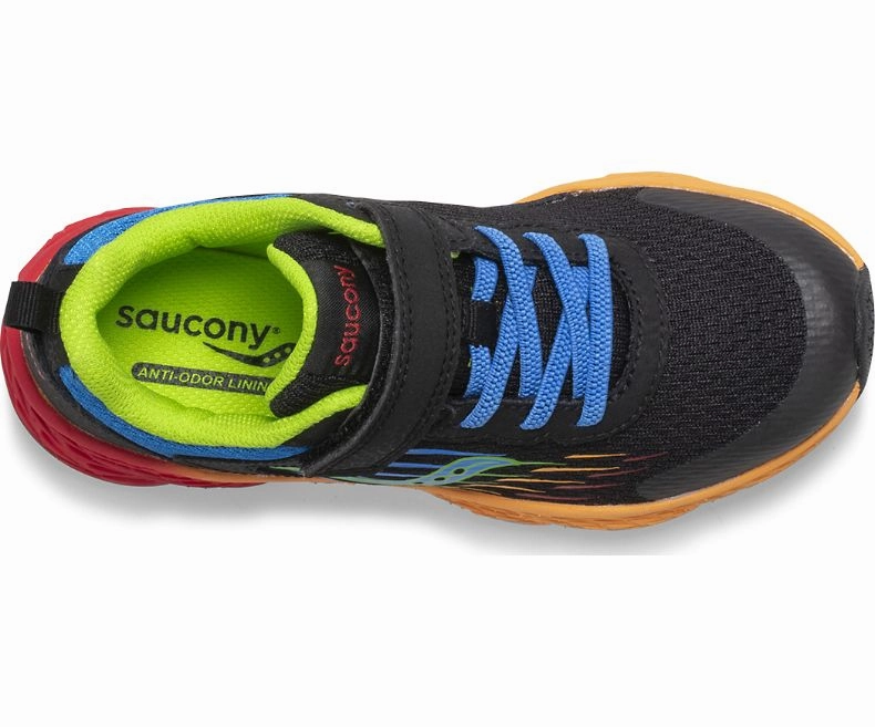 Saucony Black Multi Wind A/C Childrens Sneaker