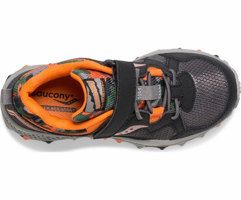 Saucony Black/Orange/Camo Peregrine Shield 2 A/C Children's/Youth Sneaker