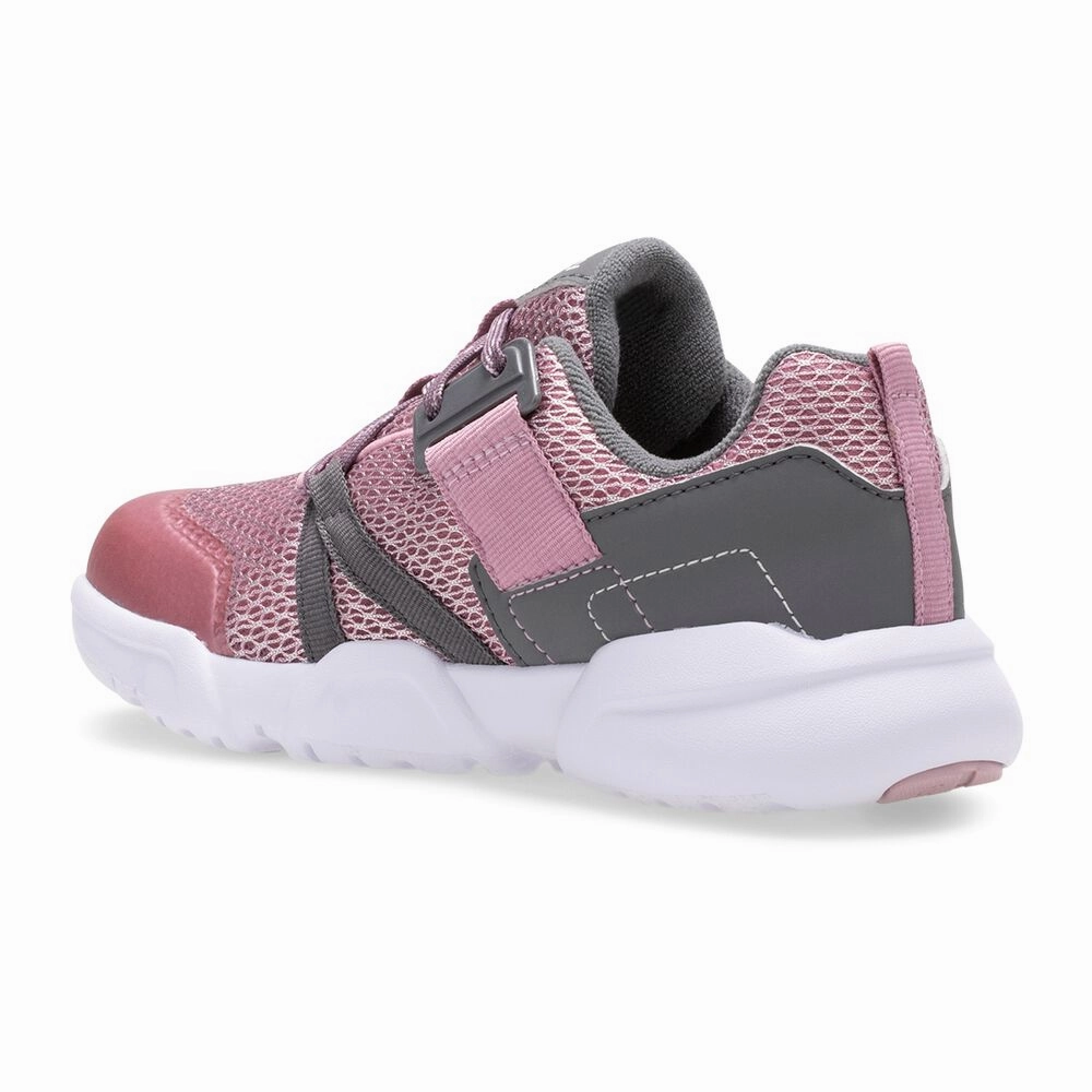 Saucony Blush/Grey Vertex Childrens Lace Sneaker