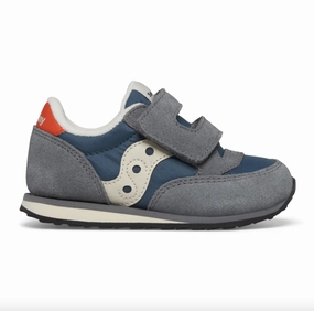 Saucony Jazz Hook & Loop Grey/Blue/Orange Size 12M Toddler