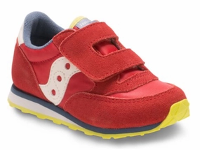 Saucony Jazz Hook & Loop Sneaker Red/Blue/Lime