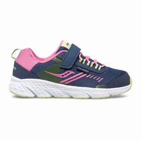 Saucony Navy/Green/Pink Wind Shield A/C Childrens Sneaker