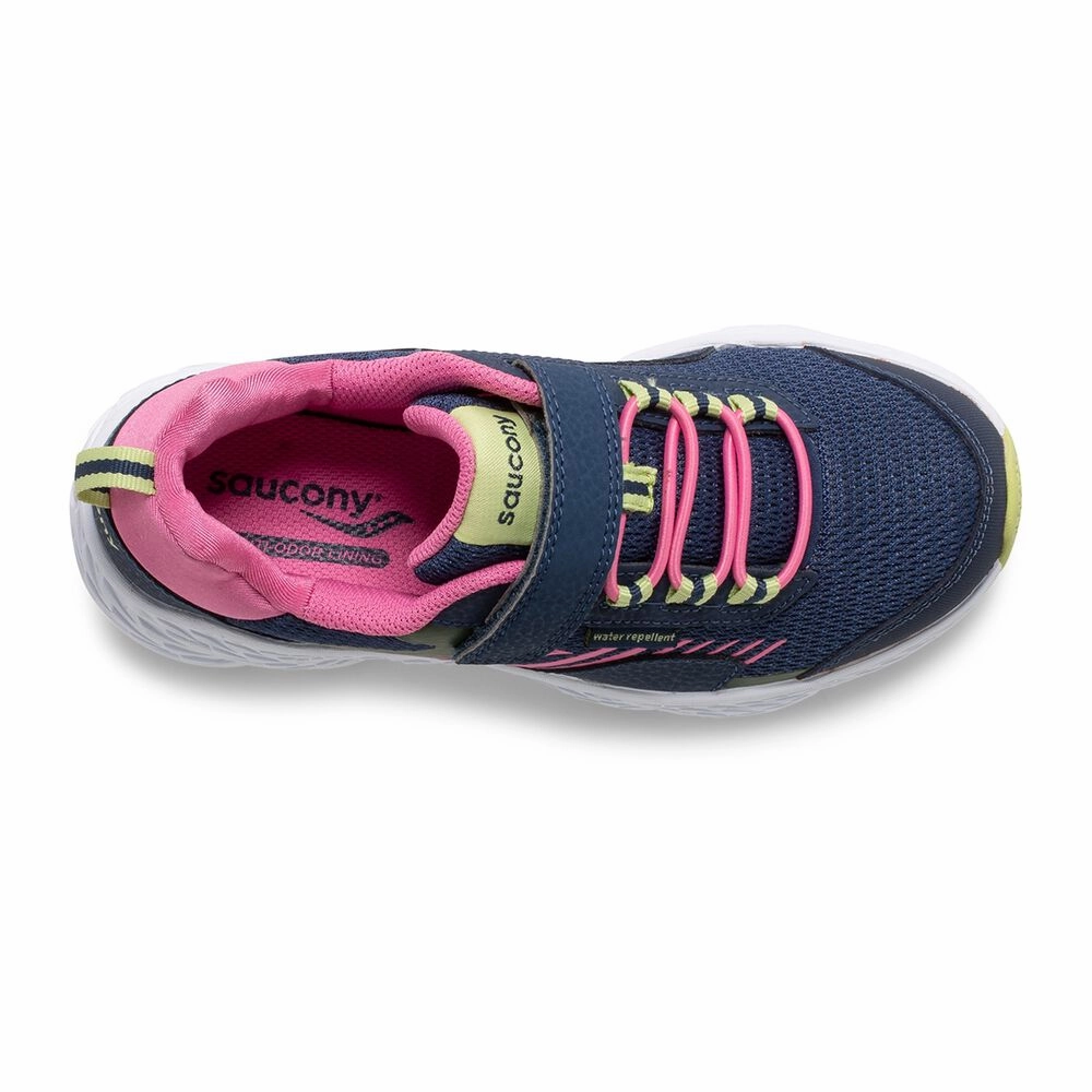 Saucony Navy/Green/Pink Wind Shield A/C Childrens Sneaker