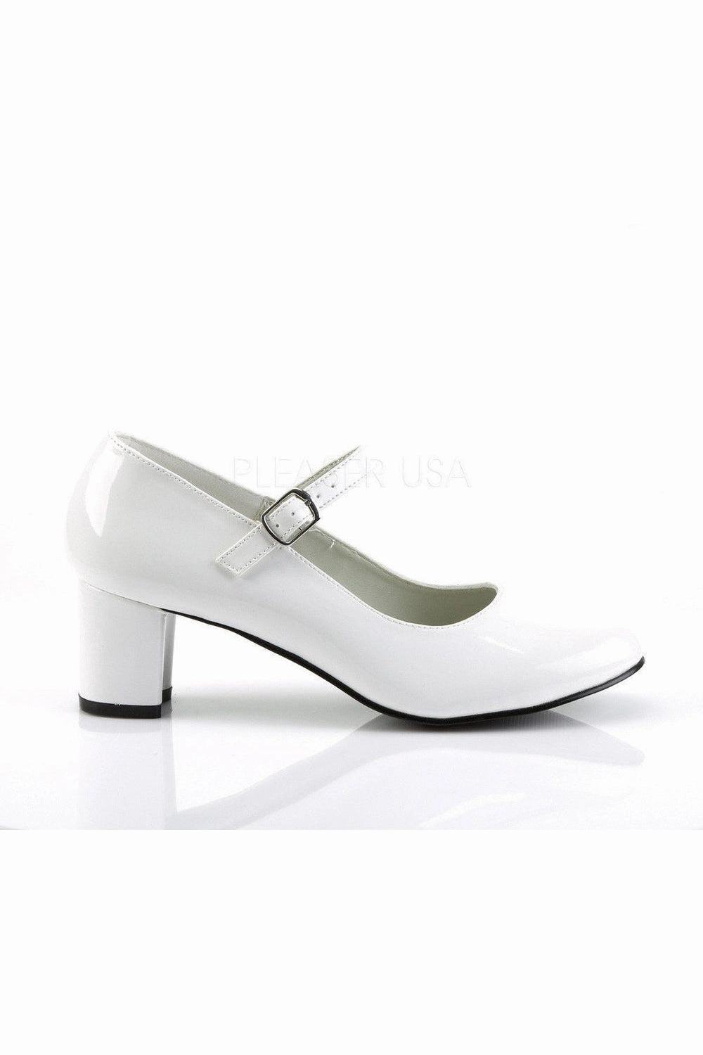 SCHOOLGIRL-50 Mary Jane | White Patent