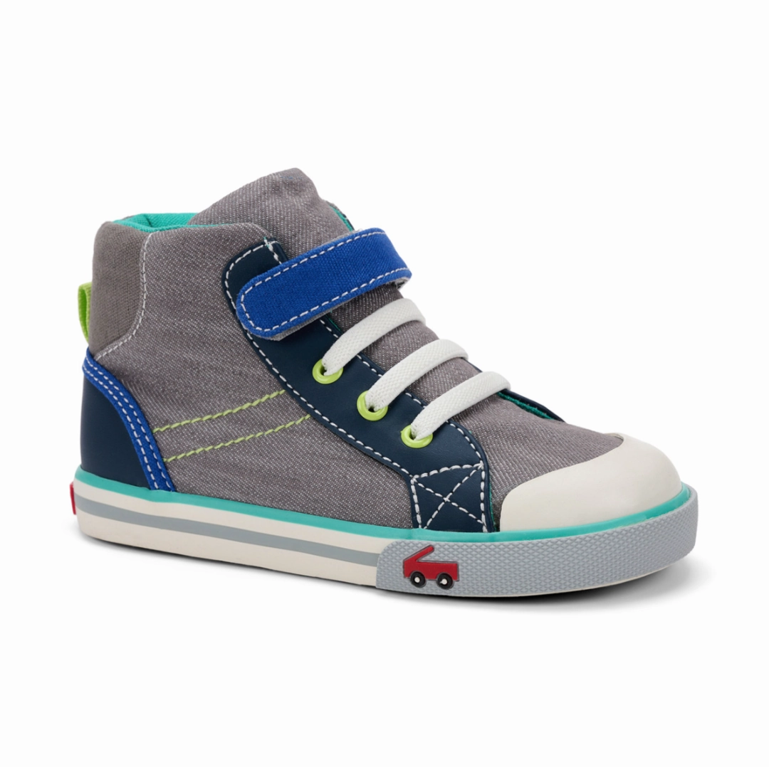 See Kai Run Dane Gray Denim/Blue Size 12 Kids