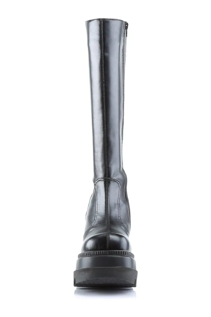 SHAKER-100 Black Vegan Leather Lolita