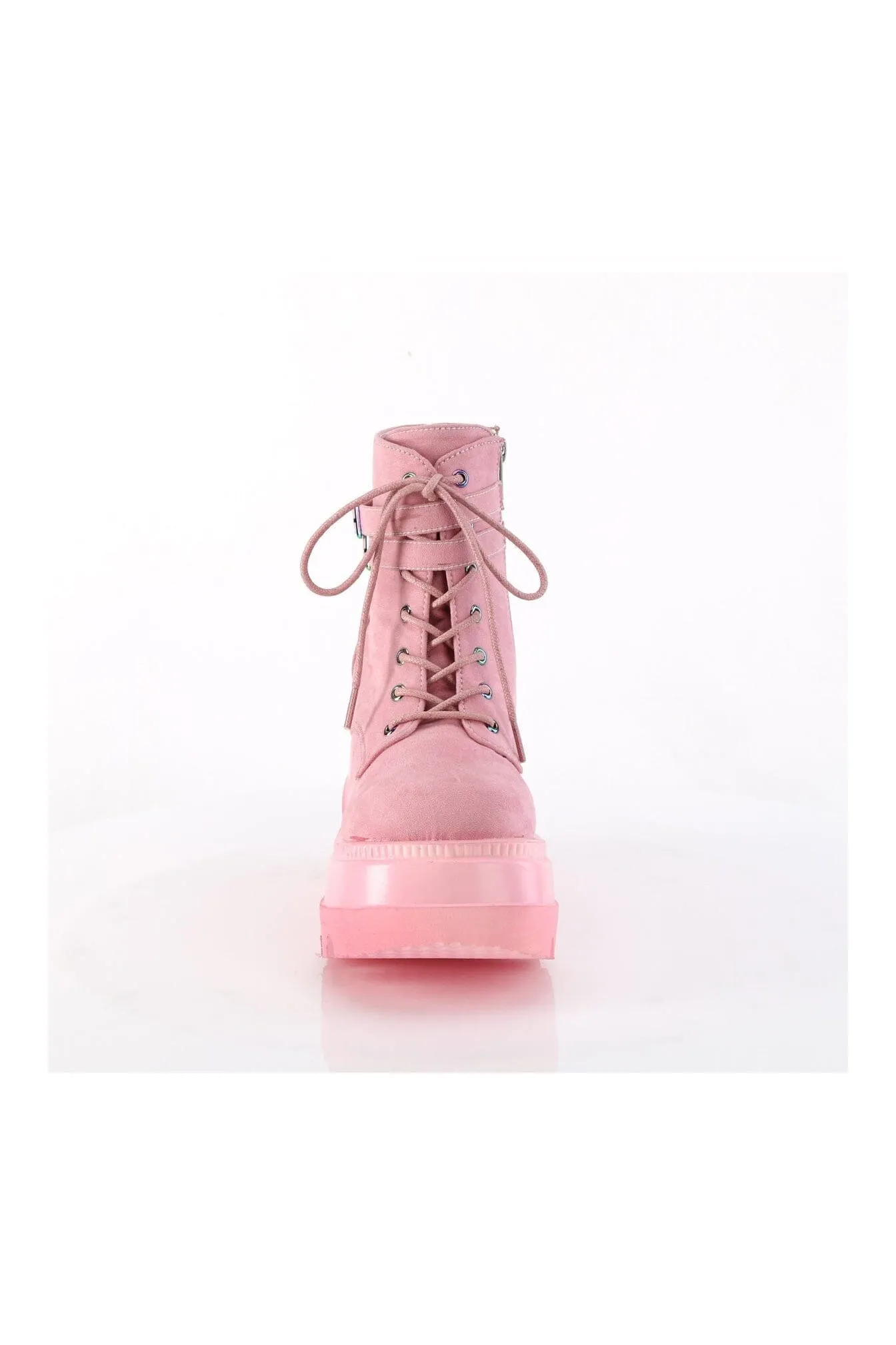 SHAKER-52 Pink Vegan Suede Ankle Boot