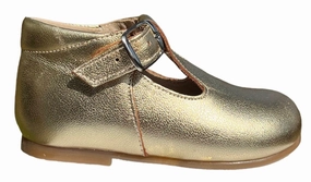 Shawn & Jeffery Baby Gold Leather High Top T-Strap