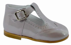 Shawn & Jeffery Baby Metalizado Pink Patent Leather T-Strap