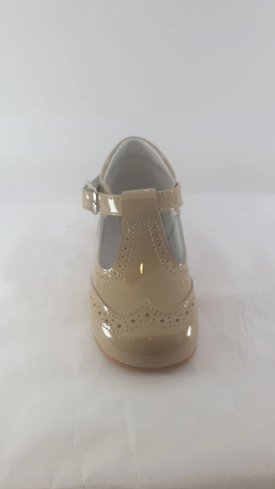 Shawn & Jeffery Baby Patent Tan Hightop T-Strap