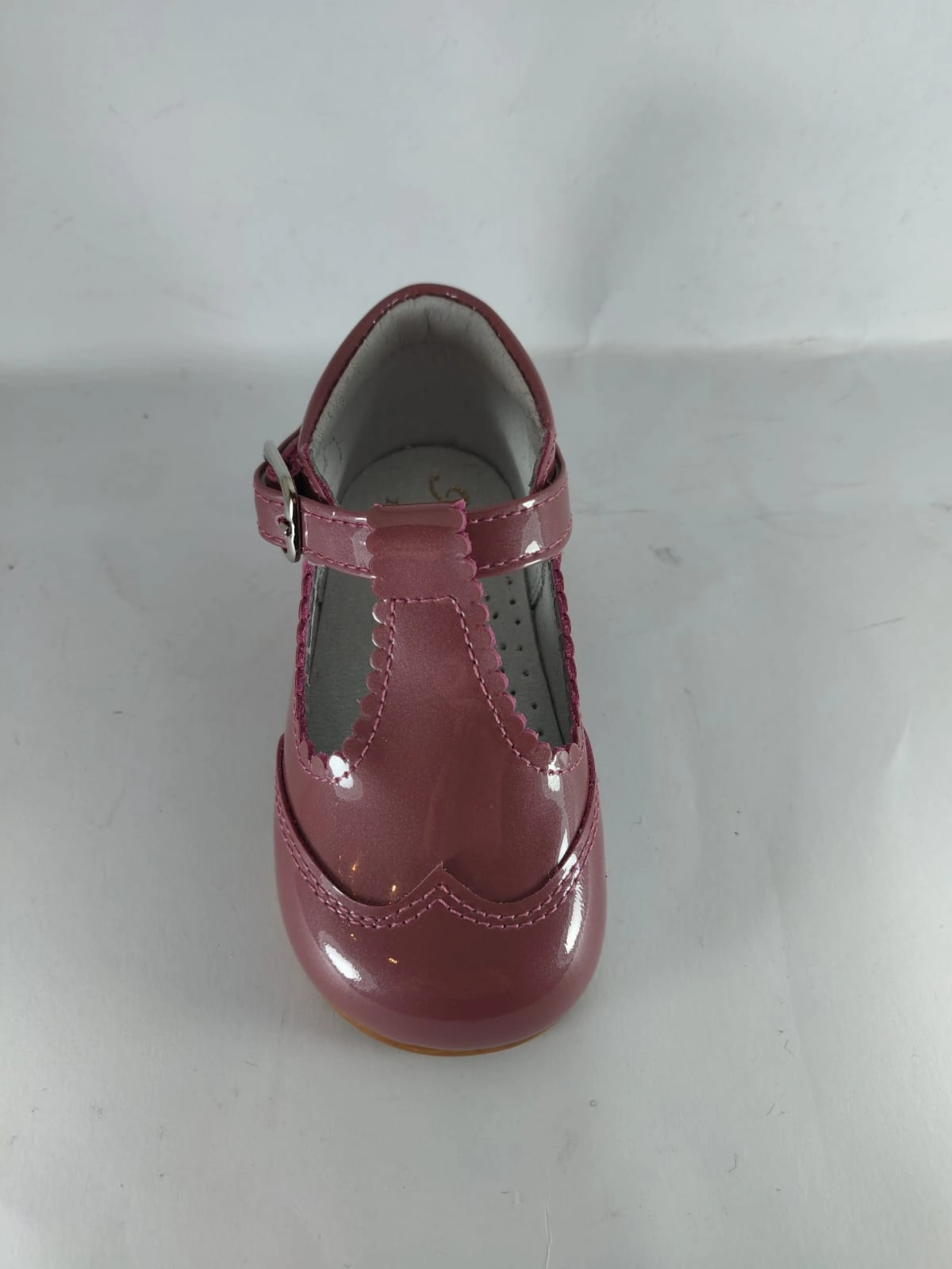 Shawn & Jeffery Baby Pink Patent Leather T-Strap